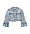 Monnalisa Schmetterlings-jeansjacke In Blue