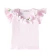 Monnalisa Embellished Cotton-blend Jersey T-shirt In Rosa Fairytale