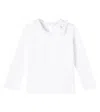 Monnalisa Rhinestone-logo T-shirt In White