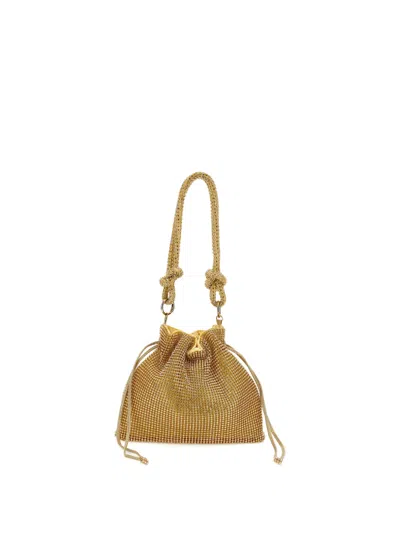 Monnalisa Kids' Embellished Drawstring Bag In Gold