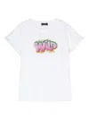 Monnalisa Embellished Graphic-print T-shirt In White