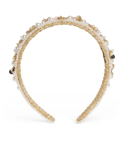 Monnalisa Embellished Headband In Gold