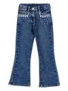 Monnalisa Jewel Jeans Mit Strasssteinen In Blue