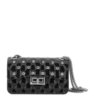 Monnalisa Kids' Embellished Quilted Shoulder Bag In Black