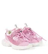 Monnalisa Embellished Sneakers In Pink
