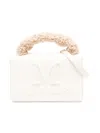 Monnalisa Embossed-logo Shoulder Bag In White