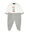 Monnalisa Embroidered Cars All-in-one In Gray
