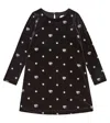 Monnalisa Embroidered Chenille Dress In Black