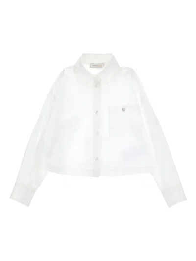 MONNALISA EMBROIDERED-DETAIL SHIRT