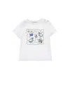 Monnalisa Embroidered Jersey T-shirt In White