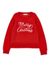 Monnalisa Red Sweater For Kids With Writing In Red