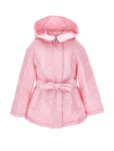 Monnalisa Kids'   Extra Light Nylon Parka In Rosa Fairy Tale