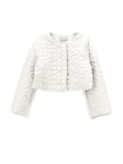 Monnalisa Kids'   Extra Light Quilted Jacket In Cream