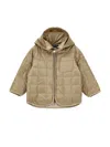 Monnalisa Extralight Jacket With Hood In Brown