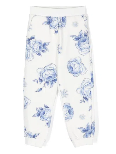 Monnalisa Kids' Fantasia Track Pants In White