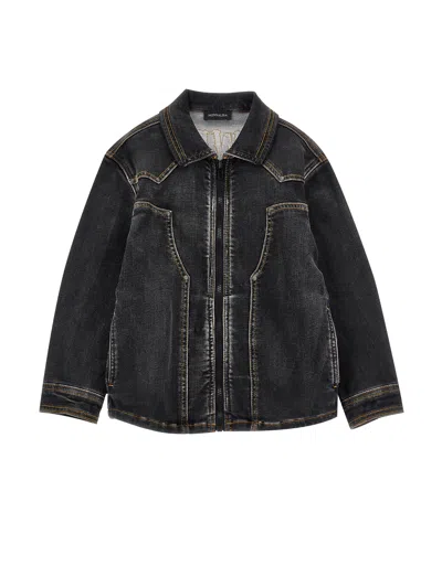 Monnalisa Kids'   Fashionable Shirt Jacket In Black
