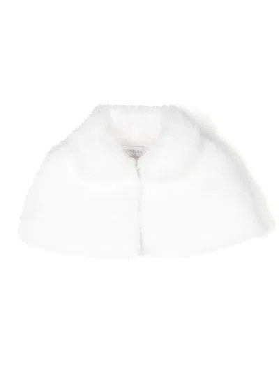 Monnalisa Babies' Faux-fur Cape In White