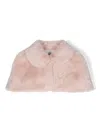 Monnalisa Faux-fur Cropped Cape In Pink