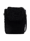 Monnalisa Faux-fur-design Shoulder Bag In Black