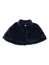 Monnalisa Fur Jacket In Blue