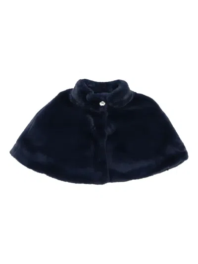 MONNALISA FAUX-FUR JEWEL-EMBELLISHED CAPE