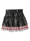 Monnalisa Faux-leather Skirt In Black