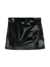 Monnalisa Faux-leather Wrap Miniskirt In Black