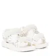Monnalisa Faux Pearl-embellished Sandals In White