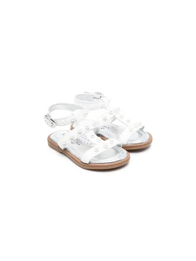 Monnalisa Babies' Faux-pearl Sandals In White