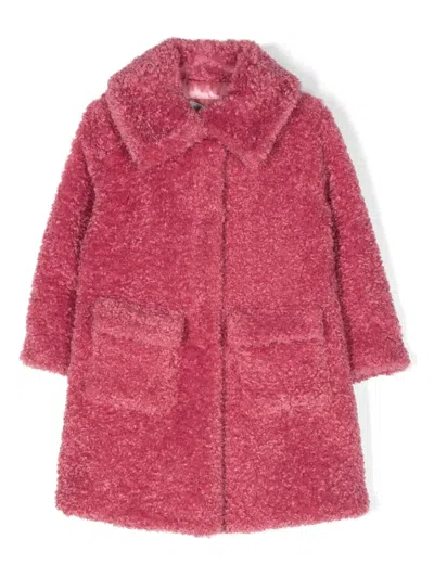 Monnalisa Kids' Faux-shearling Coat In Pink