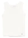 Monnalisa Fine-ribbed Tank Top In White