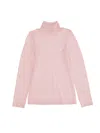 Monnalisa Fine Ribbed Viscose Turtleneck In Onion Couture