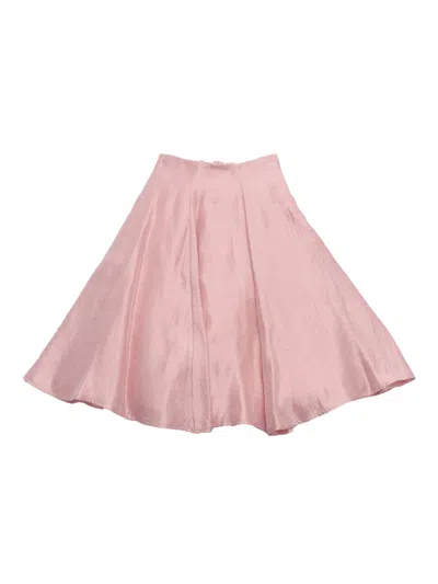 Monnalisa Kids' Flared Long Skirt In Pink