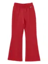 Monnalisa Flared Track Pants In Red
