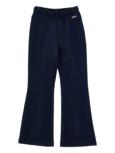 Monnalisa Kids' Flared Track Pants In Black