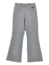 Monnalisa Houndstooth Jersey Trousers In Gray
