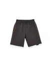 Monnalisa Fleece Bermuda Shorts With Studs In Charcoal Grey