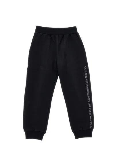 Monnalisa Kids'   Fleece Joggers In Black