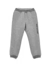 Monnalisa Fleece Joggers In Grey + Cream