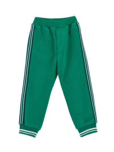 Monnalisa Kids' Cotton Sweatpants In Vibrant Green