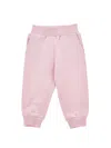Monnalisa Heart-patch Cotton Track Pants In Pink