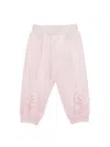 Monnalisa Fleece Joggers With Trim In Rosa Fairy Tale