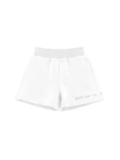 Monnalisa Kids'   Fleece Shorts In White
