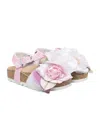 MONNALISA FLORAL-APPLIQUÉ SANDALS