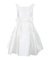 Monnalisa Floral-appliqué Tiered Cotton Dress In White