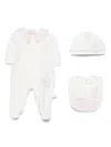 Monnalisa Floral-appliqué Babygrow Set In White