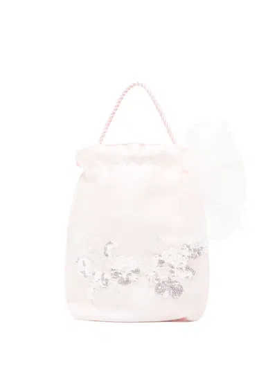Monnalisa Kids' Floral-appliqué Bag In Pink
