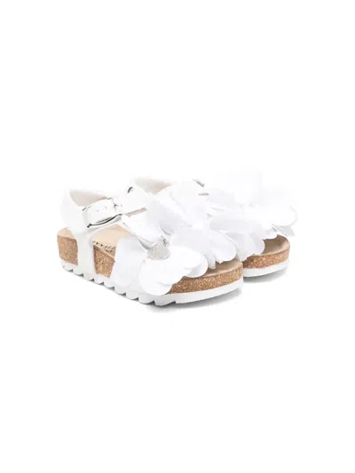 Monnalisa Kids' Knot-detail 30mm Sandals In White