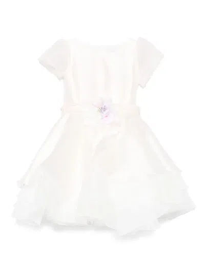Monnalisa Kids' Floral-appliqué Dress In Pink