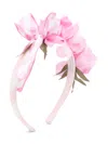 Monnalisa Floral-appliqué Hairband In Pink
